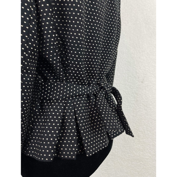 (VTG) NANETTE LEPORE •  Black Embroidered Dot Pattern Wool Blazer - Picture 9 of 16